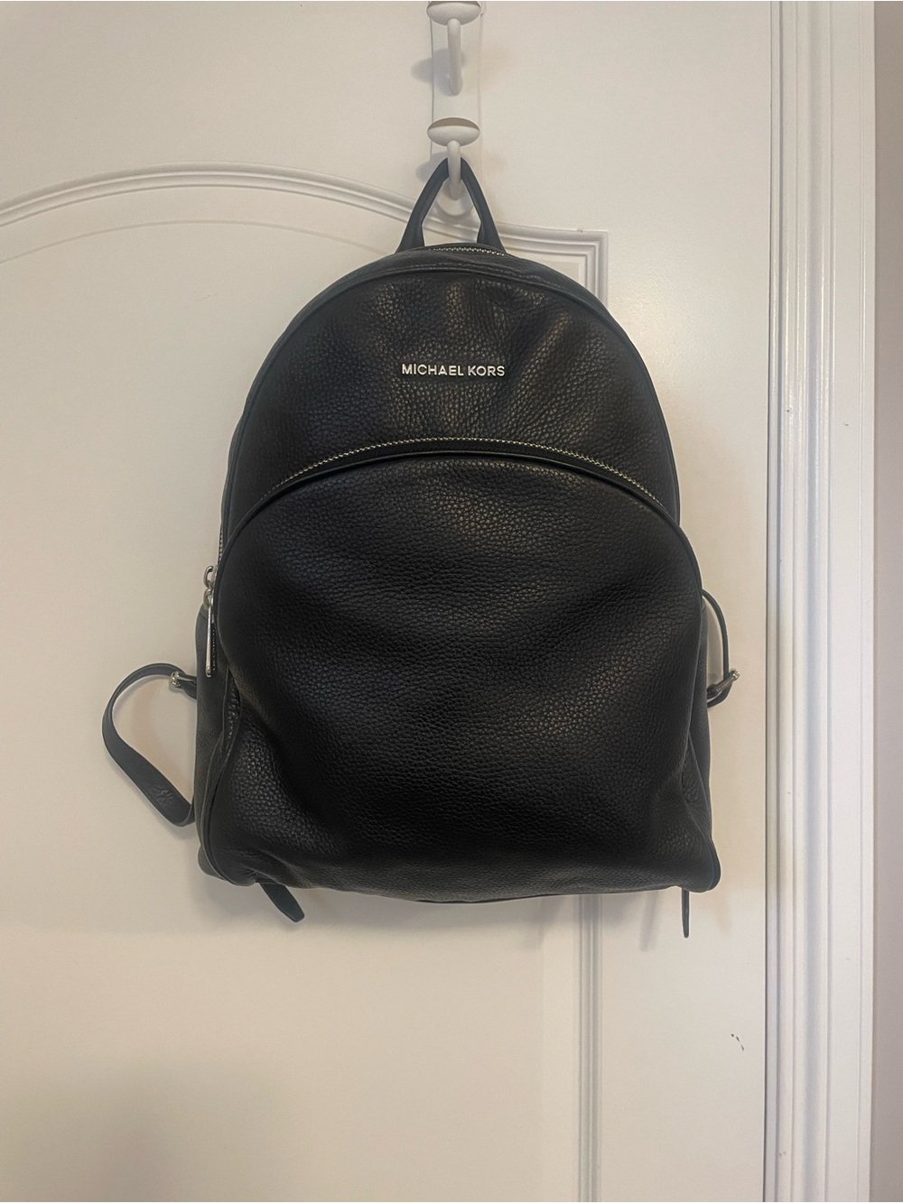 Michael Kors Black Pebbled Leather Backpack
